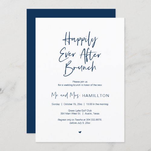 Post wedding Brunch Happily Ever After Brunch Inv Invitation