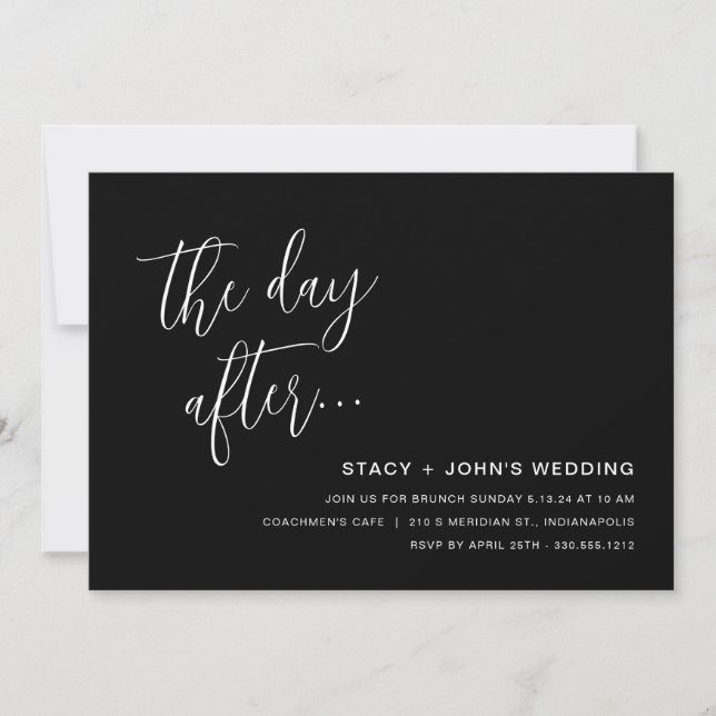 Post Wedding Brunch Invitation (Front)