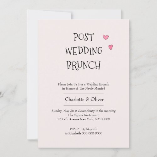 Post Wedding Brunch Invitation