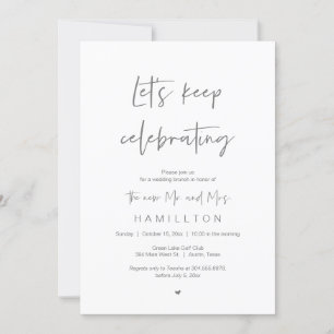 Post wedding Brunch, Let's keep celebrating Invitation