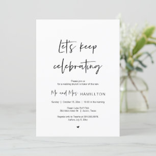 Post wedding Brunch, Let's keep celebrating Invitation