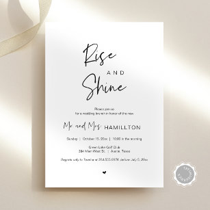 Post wedding Brunch, Rise and Shine Invitation