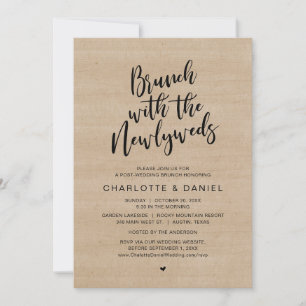 Post wedding, Brunch with the newlyweds, Elopement Invitation