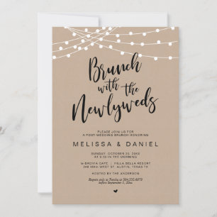 Post wedding, Brunch with the newlyweds, Kraft Invitation