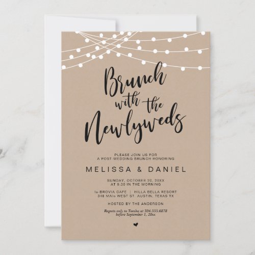 Post wedding Brunch with the newlyweds Kraft Invitation