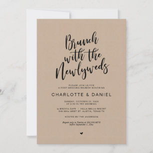 Post wedding, Brunch with the newlyweds, Kraft Invitation