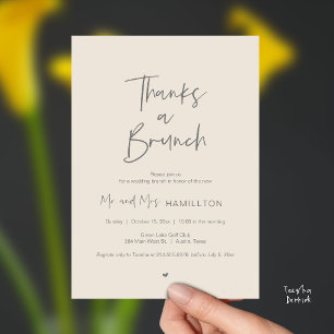 Post wedding Celebration, Thanks a Brunch Invitation