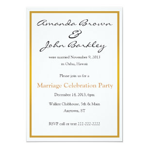 Already Married Reception Invitations Wording 8