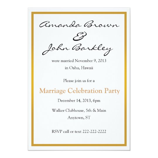 We Got Married Post Wedding Party Invitation Zazzle