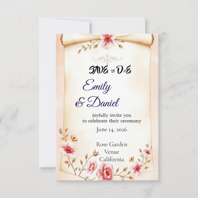 Post wedding party decor save the date (Front)