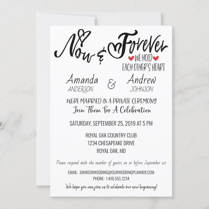 Post Wedding Reception After Party Invitation Zazzle com