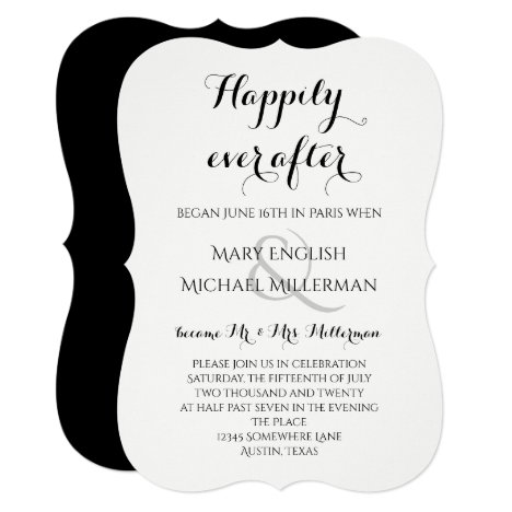 Post Wedding Reception Happily ever after Card
