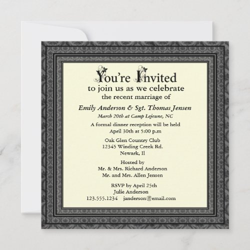 Post-Wedding Reception Invitation