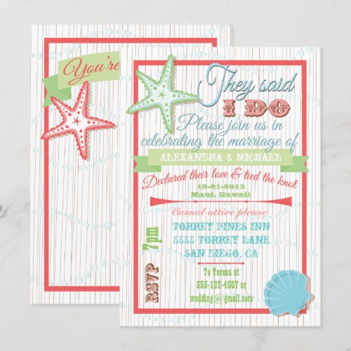 Post Wedding Reception Custom Invites