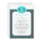 Post Wedding Reception Invitation -- Blue Monogram
