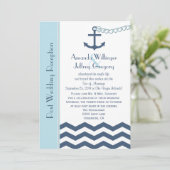 Post Wedding Reception  Invitation - Nautical (Standing Front)