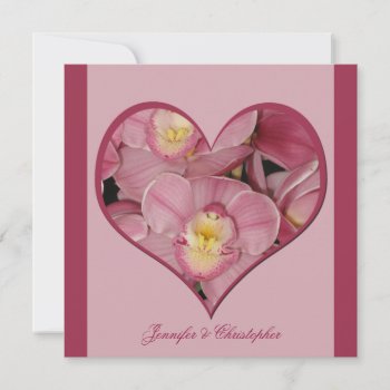 Post Wedding Reception Invitation -- Orchid Heart by henishouseofpaper at Zazzle
