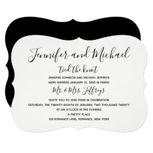 Post Wedding Reception Invitations Zazzle