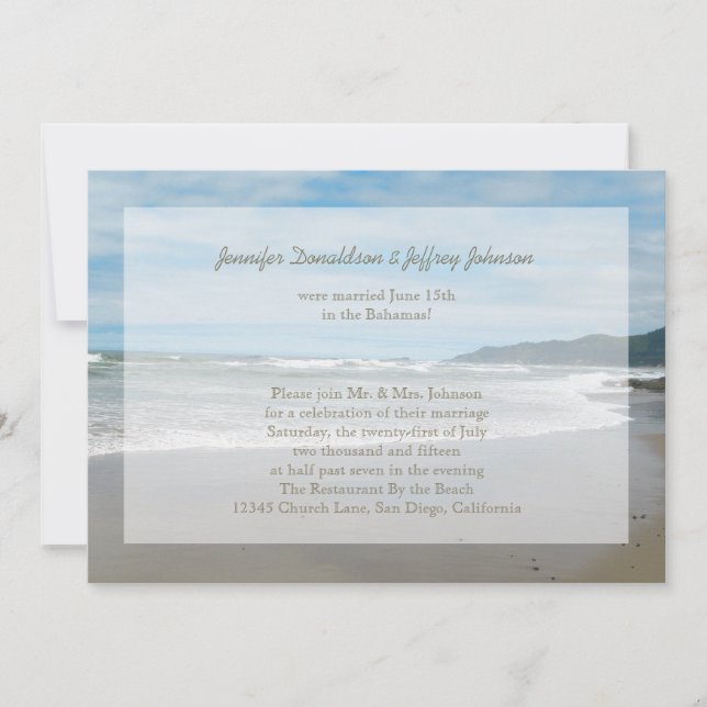 Post Wedding Reception Invitations (Front)