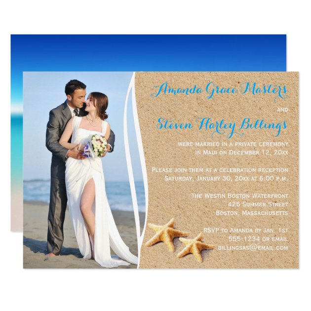 Post Wedding Reception Only Photo Template Invite