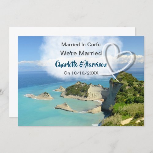Post Wedding Reception Party Married In Corfu Invitation