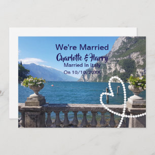 Post Wedding Reception Party Married In Italy Invitation