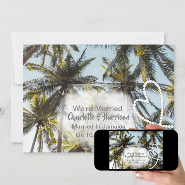 Post Wedding Reception Party Married In Jamaica Invitation Zazzle