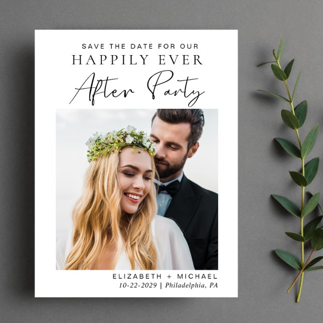 Post Wedding Reception Save The Date Announcement Postcard (Creator Uploaded)