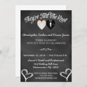 Post Wedding Trendy Chalkboard Invitation (Front/Back)