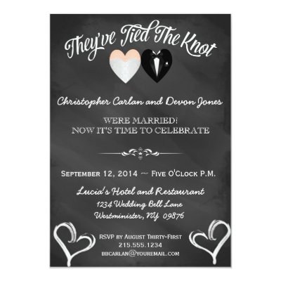 Post Wedding Reception Invitation Theater Style Zazzle