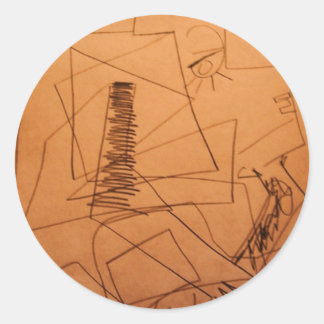 POST WORK CLASSIC ROUND STICKER