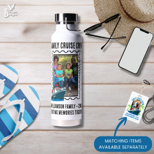 Postage Photo FAMILY CRUISE CREW Holiday Travel Water Bottle