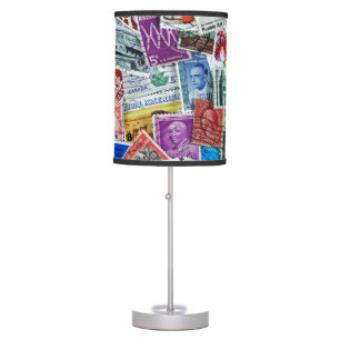 Postage Stamp Collection Table Lamp