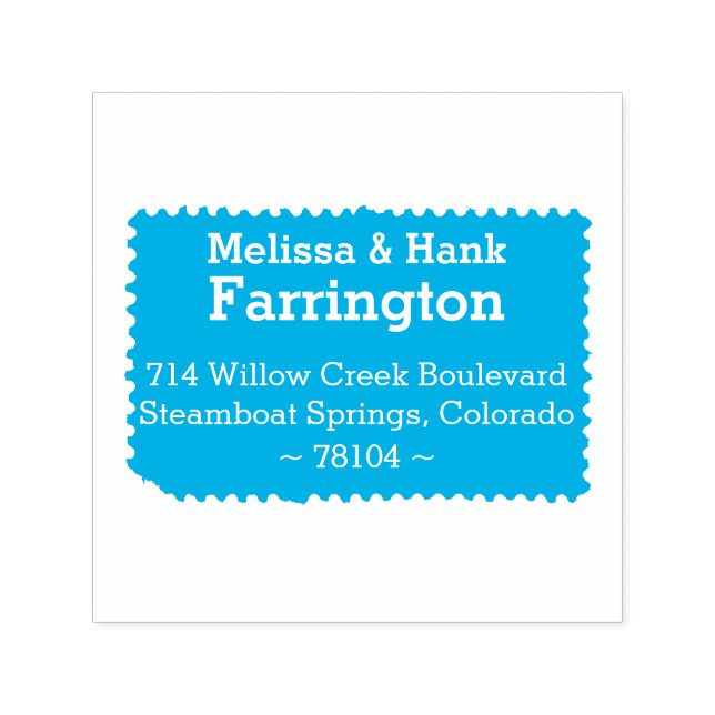 Postage Stamp Self-Inking Return Address Stamp (Design)