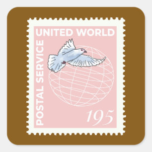Postage Stamp - Square Sticker