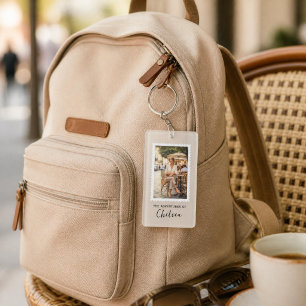 Postage Stamp Travel Adventures Keychain