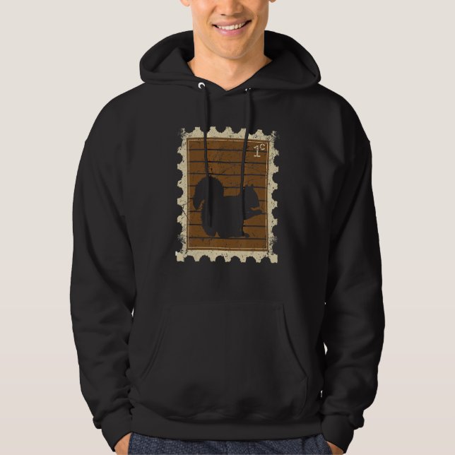 Postage Stamp With A Squirrel Hoodie (Front)