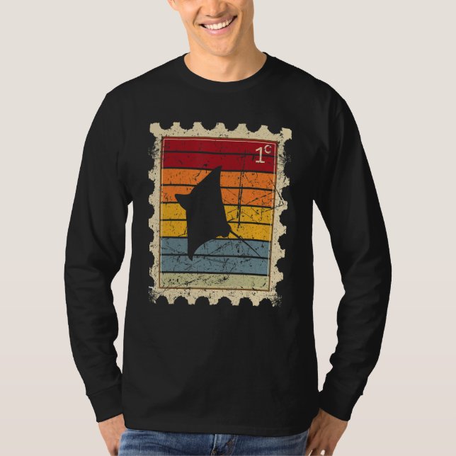 Postage Stamp With A Sunset Batoidea T-Shirt (Front)