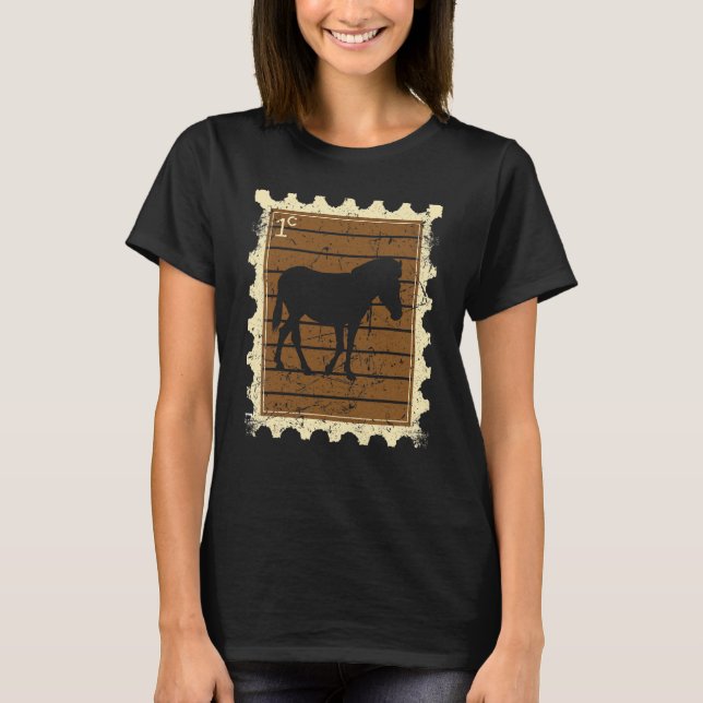 Postage Stamp With A Zebra T-Shirt (Front)