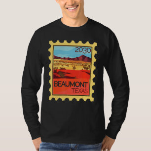 Postage Stamp With Desert Landscape Beaumont In Te T-Shirt