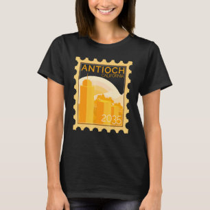 Postage Stamp With Sunset In Antioch T-Shirt