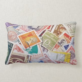 Postage Stamps Pillow