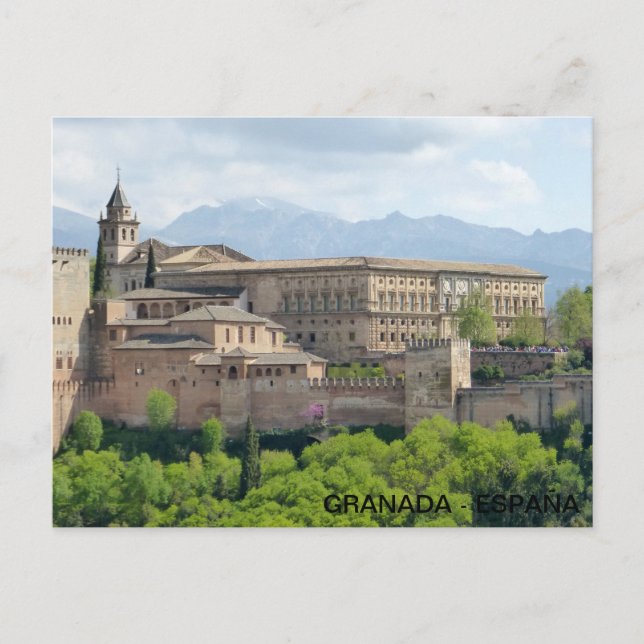 postal Alhambra de Granada, en España Postcard (Front)