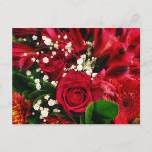 Postal Amo las Rosas Rojas Postcard