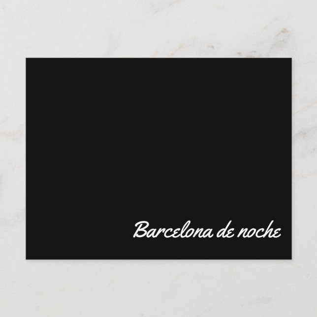 Postal Barcelona de noche Postcard (Front)