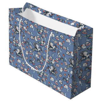 Postal Blues Mail Carrier Pigeon                   Large Gift Bag