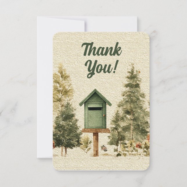 Postal Carrier Mailbox Thank You Card (Front)