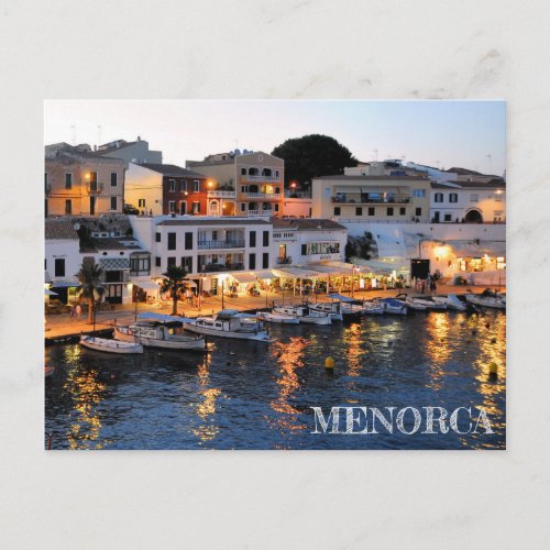 postal del puerto de Es Castell en Menorca Postcard