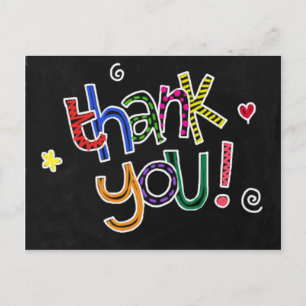Postal gracias postcard