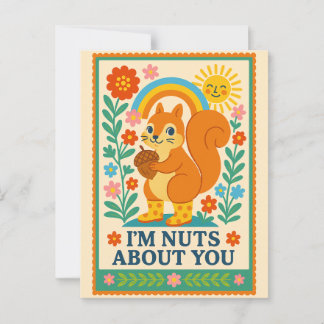 Postal I'm nuts about you Squirrel Postcard